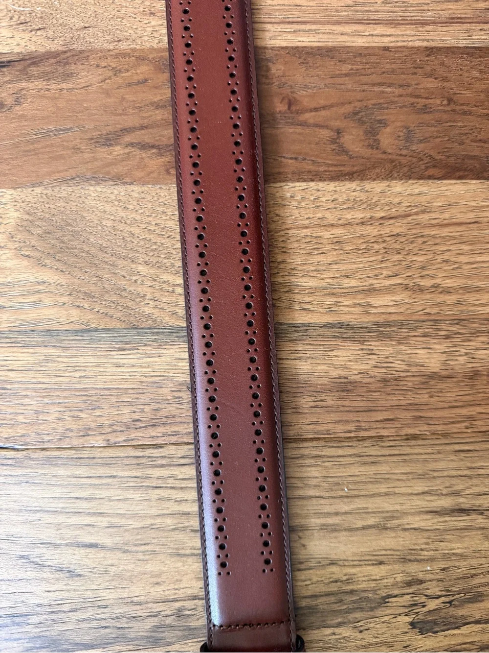 New Allen Edmonds Men's Manistee Brown Perforated Leather Dress Belt Sz 44